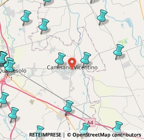 Mappa Via G. Garibaldi, 36043 Camisano Vicentino VI, Italia (6.669)