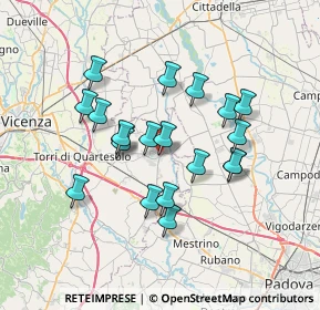 Mappa Via G. Garibaldi, 36043 Camisano Vicentino VI, Italia (6.033)