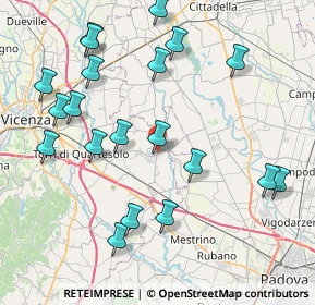 Mappa Via G. Garibaldi, 36043 Camisano Vicentino VI, Italia (9.1105)