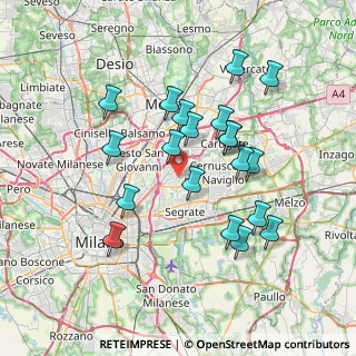 Mappa Via della Guasta, 20090 Vimodrone MI, Italia (6.8315)