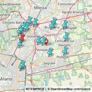 Mappa Via della Guasta, 20090 Vimodrone MI, Italia (4.21111)