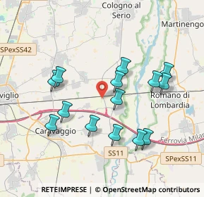 Mappa Via vascapine, 24043 Caravaggio BG, Italia (3.57857)