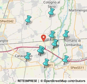 Mappa Via vascapine, 24043 Caravaggio BG, Italia (3.45091)