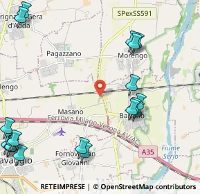 Mappa Via vascapine, 24043 Caravaggio BG, Italia (3.0085)