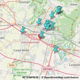 Mappa Via Flero, 25125 Brescia BS, Italia (3.87385)