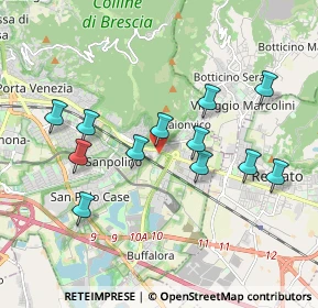 Mappa Via Guido Puletti, 25135 Brescia BS, Italia (1.78833)