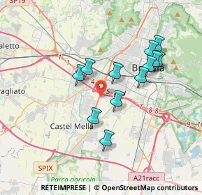 Mappa Via Guglielmo Ghislandi, 25125 Brescia BS, Italia (3.20833)