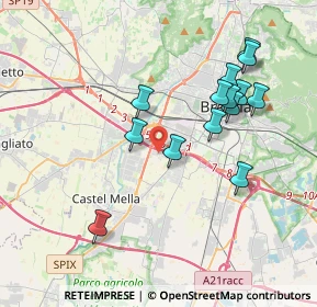 Mappa Via Gian Battista Cacciamali, 25125 Brescia BS, Italia (3.69571)