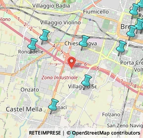 Mappa Via Gian Battista Cacciamali, 25125 Brescia BS, Italia (3.16846)