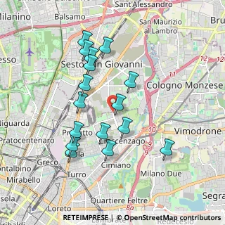 Mappa Via Adriano, 20099 Sesto San Giovanni MI, Italia (1.75188)