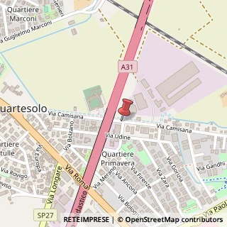 Mappa Via Camisana,  60, 36040 Torri di Quartesolo, Vicenza (Veneto)