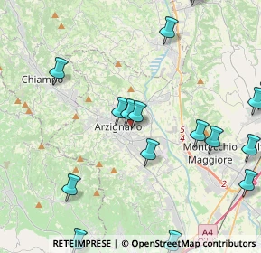 Mappa Via Salvo D'Acquisto, 36071 Arzignano VI, Italia (5.884)