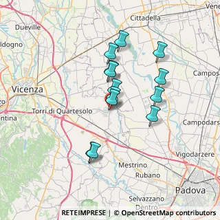 Mappa Via dei Bersaglieri, 36043 Camisano Vicentino VI, Italia (5.87538)