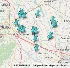 Mappa Via dei Bersaglieri, 36043 Camisano Vicentino VI, Italia (6.482)