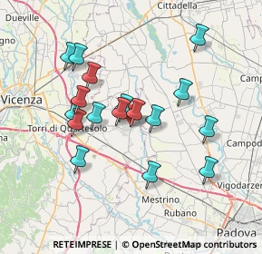 Mappa Via dei Bersaglieri, 36043 Camisano Vicentino VI, Italia (6.55353)