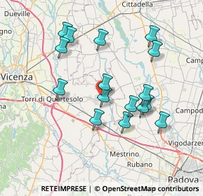 Mappa Via dei Bersaglieri, 36043 Camisano Vicentino VI, Italia (6.92063)