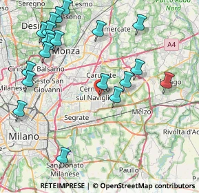 Mappa Via Giancarlo Puecher, 20063 Cernusco sul Naviglio MI, Italia (9.7855)