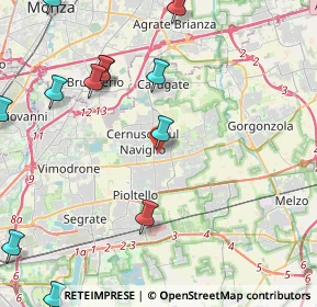 Mappa Via Giancarlo Puecher, 20063 Cernusco sul Naviglio MI, Italia (6.36)