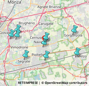 Mappa Via Giancarlo Puecher, 20063 Cernusco sul Naviglio MI, Italia (4.91727)