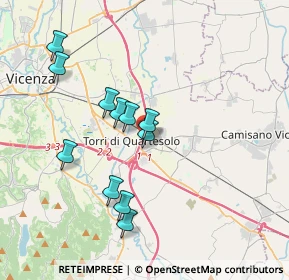 Mappa Via della Croce, 36040 Torri di Quartesolo VI, Italia (3.36909)