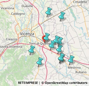 Mappa Via della Croce, 36040 Torri di Quartesolo VI, Italia (6.755)