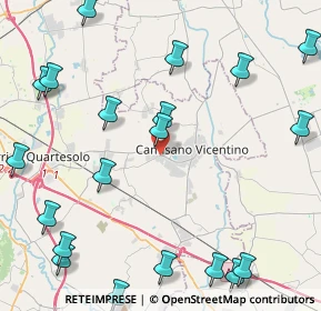 Mappa Via Perin Don Stefano, 36043 Camisano Vicentino VI, Italia (5.8105)