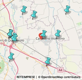 Mappa Via Egidio Negrin, 36043 Camisano Vicentino VI, Italia (5.07667)