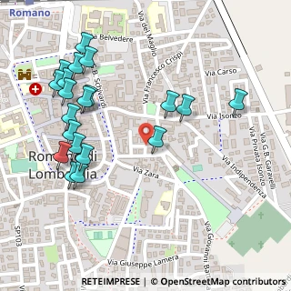 Mappa Via Gaetano Donizetti, 24058 Romano di Lombardia BG, Italia (0.2925)