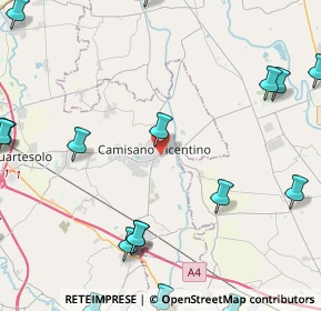 Mappa Via C. A. dalla Chiesa, 36043 Camisano Vicentino VI, Italia (6.8165)