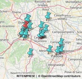 Mappa Via C. A. dalla Chiesa, 36043 Camisano Vicentino VI, Italia (11.9605)