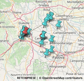 Mappa Via C. A. dalla Chiesa, 36043 Camisano Vicentino VI, Italia (11.6345)