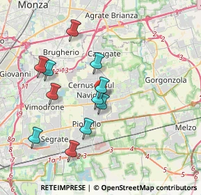 Mappa Via Fratelli di Dio, 20063 Cernusco sul Naviglio MI, Italia (3.50273)