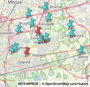 Mappa Via Fratelli di Dio, 20063 Cernusco sul Naviglio MI, Italia (4.08714)