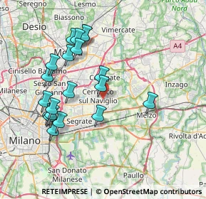 Mappa Via Fratelli di Dio, 20063 Cernusco sul Naviglio MI, Italia (7.6015)