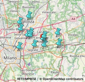 Mappa Via Fratelli di Dio, 20063 Cernusco sul Naviglio MI, Italia (5.69)