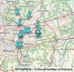 Mappa Via Fratelli di Dio, 20063 Cernusco sul Naviglio MI, Italia (6.45417)