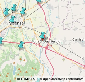 Mappa Via II Giugno, 36040 Torri di Quartesolo VI, Italia (6.95333)
