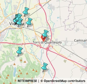 Mappa Via II Giugno, 36040 Torri di Quartesolo VI, Italia (5.16692)
