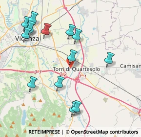 Mappa Via II Giugno, 36040 Torri di Quartesolo VI, Italia (4.54357)