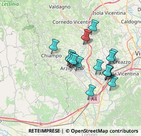 Mappa Via Alfonso Lamarmora, 36071 Arzignano VI, Italia (5.25)