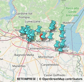 Mappa Via Quarena, 25080 Mazzano BS, Italia (10.907)