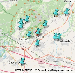 Mappa Via Quarena, 25080 Mazzano BS, Italia (4.04923)