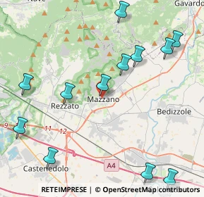 Mappa Via Quarena, 25080 Mazzano BS, Italia (5.19167)