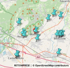 Mappa Via Quarena, 25080 Mazzano BS, Italia (4.626)