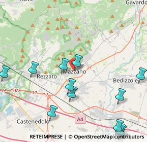 Mappa Via Quarena, 25080 Mazzano BS, Italia (5.31167)