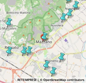 Mappa Via Quarena, 25080 Mazzano BS, Italia (2.7375)