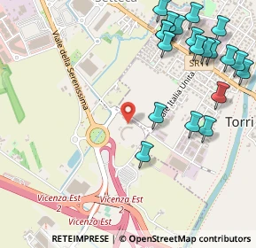 Mappa Strada M. Dal Pra, 36040 Torri di Quartesolo VI, Italia (0.671)