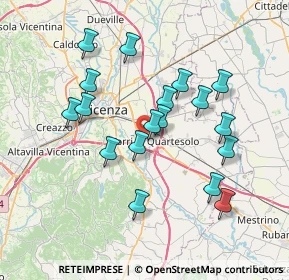 Mappa Strada M. Dal Pra, 36040 Torri di Quartesolo VI, Italia (6.79889)