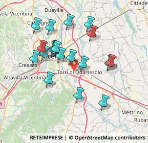 Mappa Strada M. Dal Pra, 36040 Torri di Quartesolo VI, Italia (6.7495)