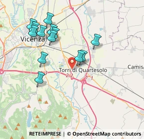 Mappa Strada M. Dal Pra, 36040 Torri di Quartesolo VI, Italia (3.85923)